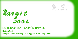 margit soos business card